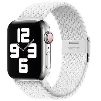 Pletený řemínek pro Apple Watch 42/44/45/46/49mm,Bílo-šedý
