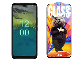 3D Ochranné tvrzené sklo na Nokia C12 Pro - Mr. Cat ESD