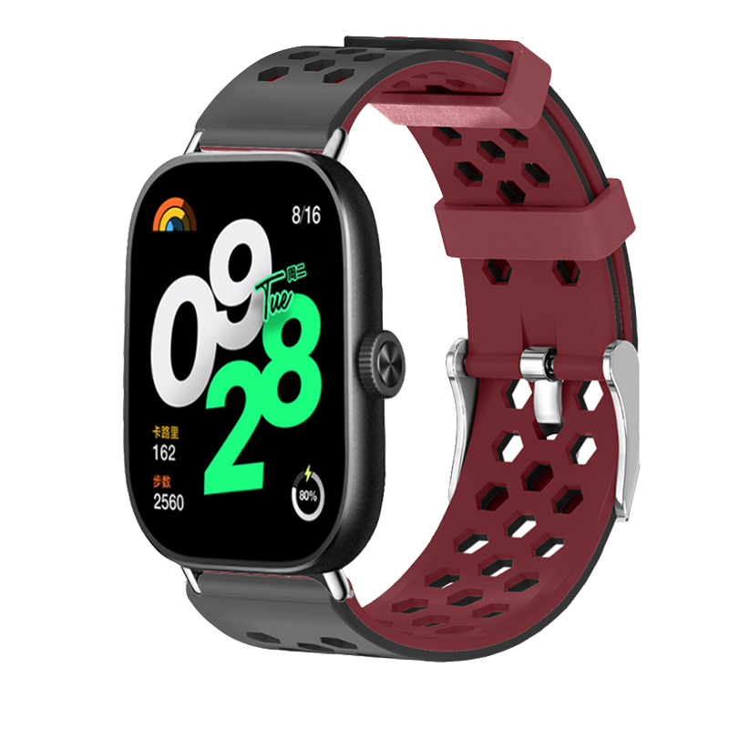 Dvojbarevný náhradní řemínek Xiaomi Redmi Watch 4/5,Černo-vínový