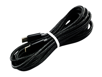 Pletený kabel 3m USB-C na USB-C,černý