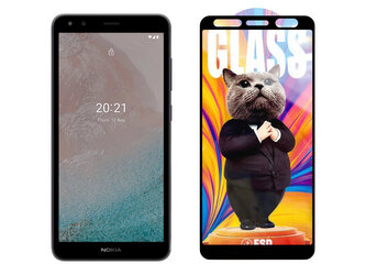 3D Ochranné tvrzené sklo na Nokia C1 - Mr. Cat ESD