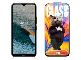 3D Ochranné tvrzené sklo na Nokia C21 + - Mr. Cat ESD