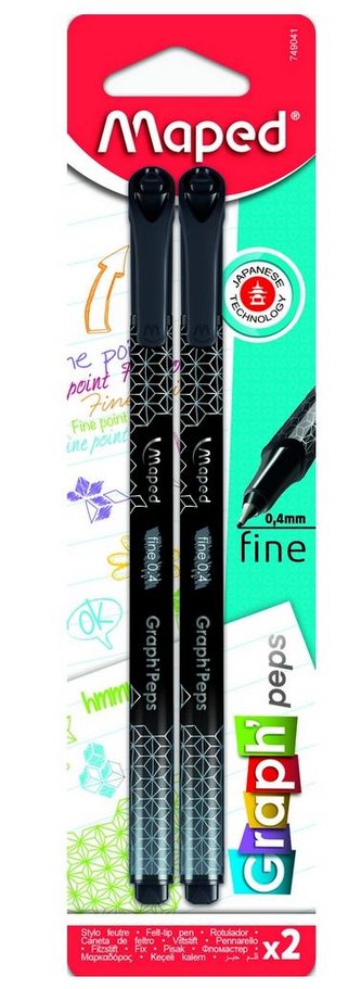 Fineliner Graph Peps Deco black 2ks MAPED