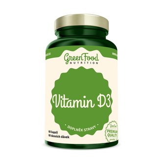 GreenFood nutrition - Vitamín D3 60 kapslí