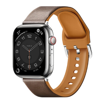 Řemínek z umělé kůže pro Apple Watch 38/40/41/42(S10)mm,Čokoládová