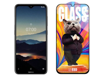 3D Ochranné tvrzené sklo na Nokia 7.2 - Mr. Cat ESD