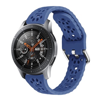 Řemínek s perforovanými pacičkami a přezkovým zapínáním 22mm,Modrý