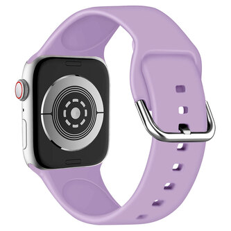 Jednobarevný řemínek s přezkou pro Apple Watch 38/40/41/42(S10)mm,Levandulová