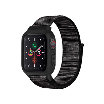 Nylonový set 2v1 pro Apple Watch 38/40/41/42(S10)mm,Černo-Bílá