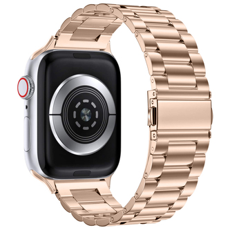 Celokovový řemínek pro Apple Watch 42/44/45/46/49mm,Růžovo-zlatá