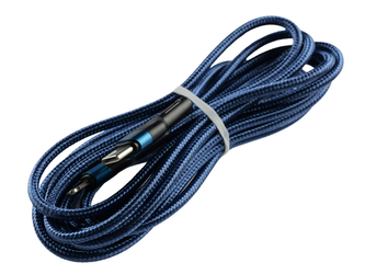 Pletený kabel 3m USB-C na lightning,modrý
