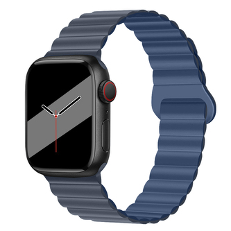 Silikonový magnetický řemínek pro Apple Watch 38/40/41/42(S10)mm,Tmavě modrá