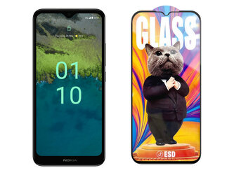 3D Ochranné tvrzené sklo na Nokia C110 - Mr. Cat ESD