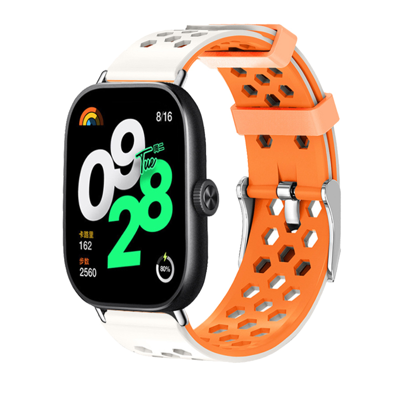 Dvojbarevný náhradní řemínek Xiaomi Redmi Watch 4/5,Béžovo-oranžový