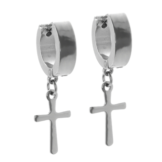 Visací náušnice KŘÍŽ - chirurgická ocel