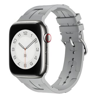 Silikonový řemínek se vzorkem pro Apple Watch 38/40/41mm,Šedá