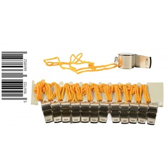 Brelok metalowy Gwizdek 5 cm op.12 szt. MIDEX D44201