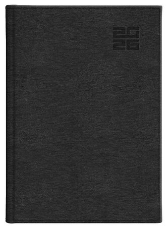 Kalendarz 2026 B5 dzienny Aluminium czarny