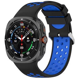 Dvojbarevný řemínek pro Samsung Galaxy Watch Ultra,Černo-Modrý
