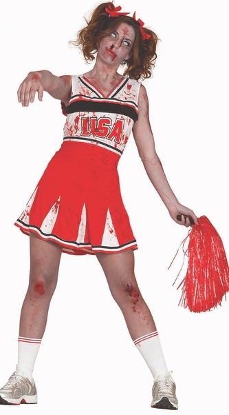 ADULT ZOMBIE CHEERLEADER (WOMAN), SIZE L L 42/44