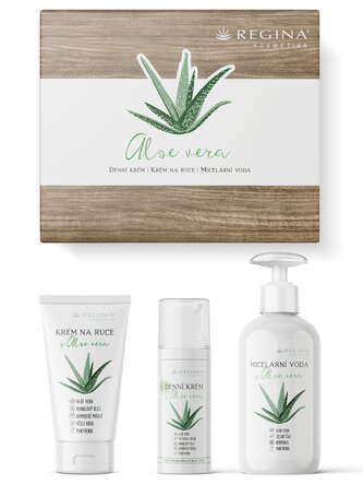 Dárková sada Aloe vera: Krém na ruce | Micelární voda | Denní krém Dárková sada Aloe vera: Krém na ruce | Micelární voda | Denní krém
