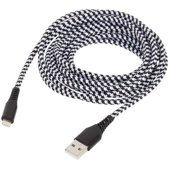 Nabíjecí a datový kabel Lightning,Černo-Bílý
