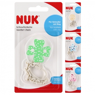 Łańcuszek do smoczka uspokajającego mix NUK 10256509 Łańcuszek do smoczka uspokajającego mix NUK 10256509