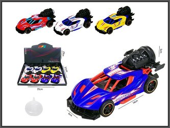 Auto wyścigowe 13cm ze światłem i z dźwiękiem z dymem