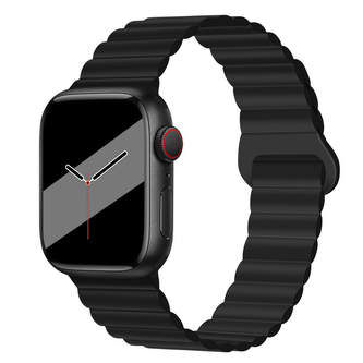 Silikonový magnetický řemínek pro Apple Watch 38/40/41/42(S10)mm,Černá