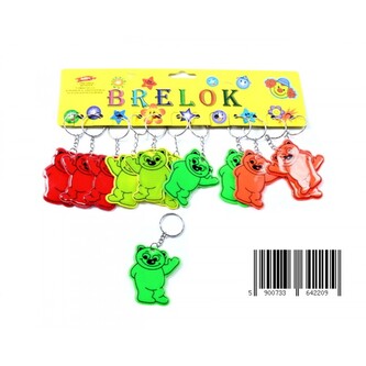 Brelok odblaskowy 6 cm Miś op.12 szt. MIDEX D42518 MID
