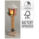 Pouliční lampa s LED světlem 52 cm - hnědá