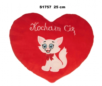 Pluszak Serce 25 cm czerwony Kocham Cię Walentynki SUN-DAY S1757-24