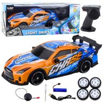 Auto sportowe R/C podświetlana karoseria pomarańcz