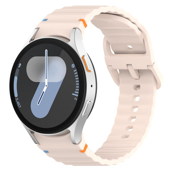 Vroubkovaný řemínek pro Samsung Galaxy Watch 7,Pískově růžová