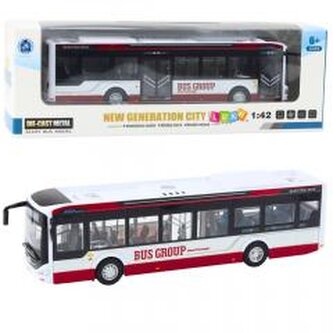 Autobus metalowy miejski światło i dżwięk 1:42 Autobus metalowy miejski światło i dżwięk 1:42