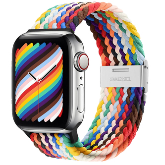 Pletený řemínek pro Apple Watch 38/40/41/42(S10)mm,Duhový