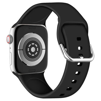 Jednobarevný řemínek s přezkou pro Apple Watch 38/40/41/42(S10)mm,Černá