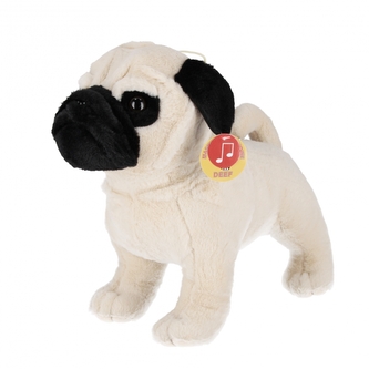 Pluszak Pies Buldog z głosem 30cm duży DEEF 04290   DE