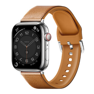 Řemínek z umělé kůže pro Apple Watch 38/40/41/42(S10)mm,hnědá
