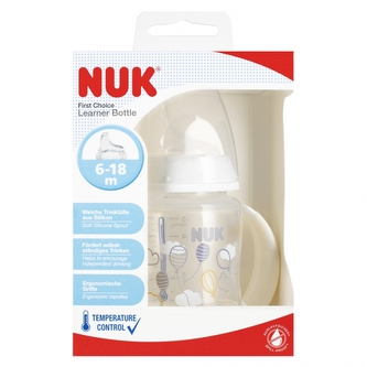 NUK Butelka 150 ml 6m  z uchwytem First biała 10215335 NUK Butelka 150 ml 6m  z uchwytem First biała 10215335