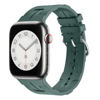 Silikonový řemínek se vzorkem pro Apple Watch 38/40/41mm,Zelená