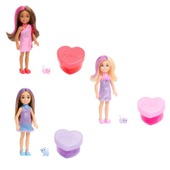 Glam Party Chelsea Stylowe przygotowania Lalka Zestaw, niespodzianki JFY04 TUB3 Glam Party Chelsea Stylowe przygotowania Lalka Zestaw, niespodzianki JFY04 TUB3