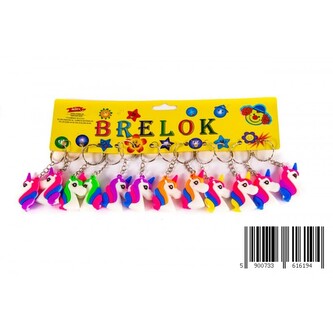 Brelok gumowy Jednorożec 5 cm 194 PBH A 12 TOYS 0208I  MID