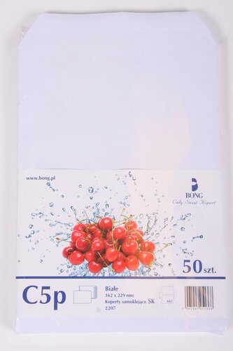 Koperta C5 samoprzylepna biała BONG 2207