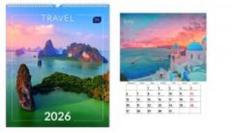 Kalendarz 6 plansz 33,5x40 Travel Interdruk