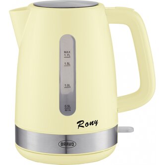 BRAVO Rychlovarná konvice Rony B-4777, žlutá BRAVO Rychlovarná konvice Rony B-4777, žlutá