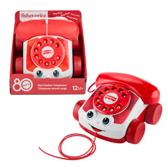 Fisher-Price Telefonik dla gadułki 80-lecie Mattel Czerwony JGG97 W2 Fisher-Price Telefonik dla gadułki 80-lecie Mattel Czerwony JGG97 W2