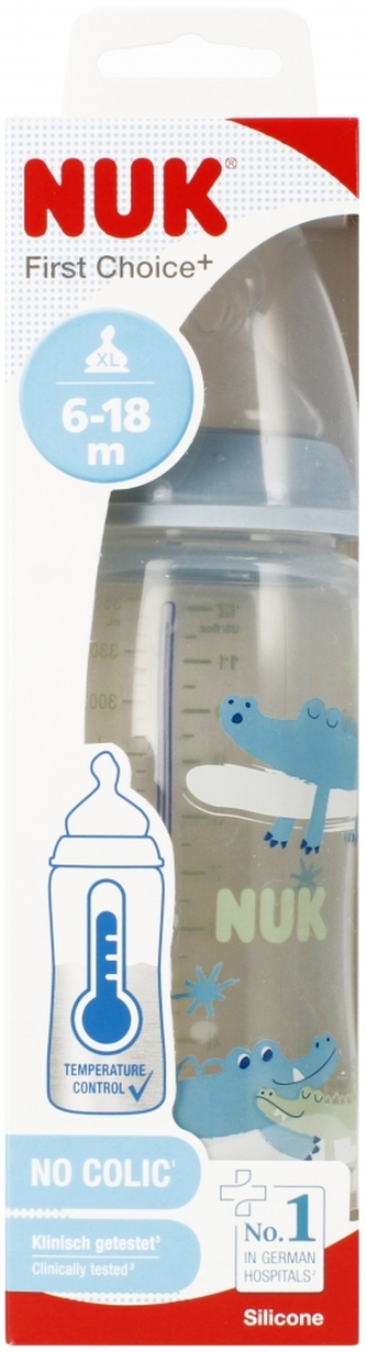 NUK Butelka z wskaźnikiem temp. 360 ml 6-18m First Choice  niebieska 10216248