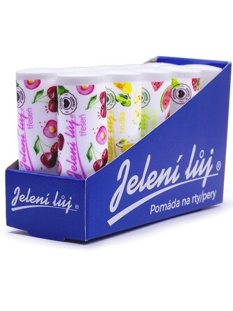 Jelení lůj Mini do každé kapsy: Hruška, Malina, Třešeň, Meloun + Tradiční Jelení lůj Mini do každé kapsy: Hruška, Malina, Třešeň, Meloun + Tradiční
