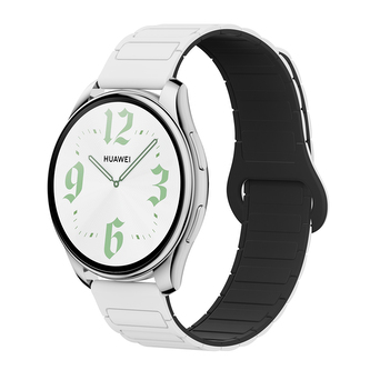 Dvojbarevný magnetický řemínek 20mm,Bílo-Černý